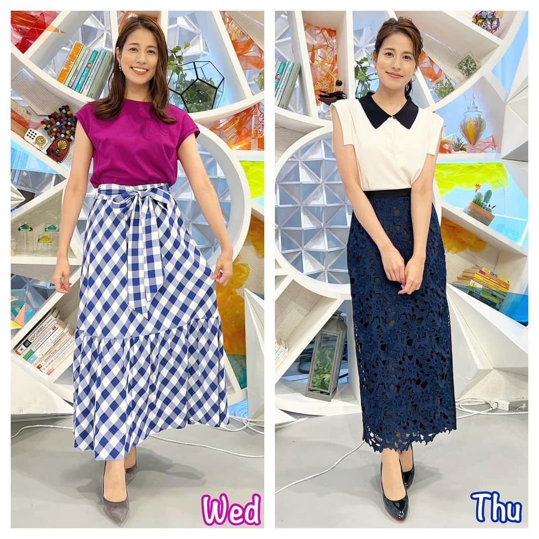 永島優美さんのインスタグラム写真 - (永島優美Instagram)「* 👗Weekly Coordinate（8/22-）👠  先週の衣装です。  実はスカートのサイドにはラインが入っているの お気づきでしたか🫢？  - - - - - - - - - - - - - - - - - - - - - - - 👗#weeklyコーデ （Mon＆Tue ▶︎ Wed＆Thu ▶︎ Fri＆Sun） #coordinate #めざまし8 #ジャンクSPORTS」8月28日 16時41分 - yuumi_nagashima