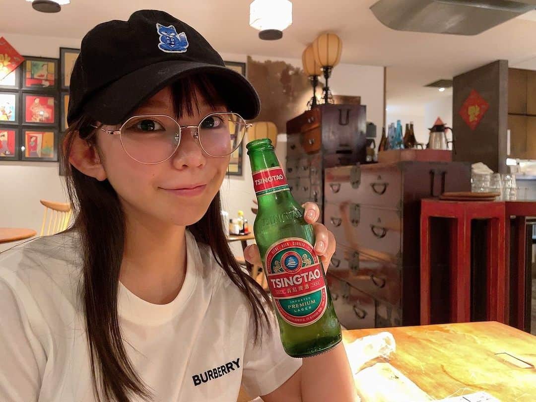 長澤茉里奈さんのインスタグラム写真 - (長澤茉里奈Instagram)「青島うまうま🍺  #青島ビール #tsingtao」8月29日 10時09分 - marinanagasawa1008
