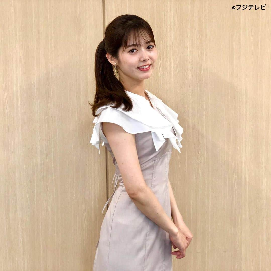 フジテレビ「めざましテレビ」さんのインスタグラム写真 - (フジテレビ「めざましテレビ」Instagram)「ファッション雑誌CanCamとコラボした お天気コーナー「きょう何着て行く？」 谷尻萌の毎日のコーデを紹介♪  ９月２日（金）　  【今日のコーデ】　 ・ワンピース→ @and.couture 　１万７６００円 ・イヤリング→ @phoebe_official 　　　４１８０円 ・靴→ @dianashoespress 　　　１万４３００円    【コーデのポイント】 デニムのベアトップにフリル襟をドッキングさせた 技アリなワンピース😍  サッと着るだけで、きれいめカジュアルな コーディネートが完成します👍  体に程よく沿うきれいなシルエットには ボディラインをすっきり見せる効果も😚✨    #めざましテレビ #きょう何着て行く？ #谷尻萌 #今日のコーデ #コーデ #CanCam #今日のファッション#ootd #きょう何着て行く？は月〜金朝6時22分ごろ放送📺  #もえちゃん #きれいめコーデ #きれいめカジュアル #大人コーデ #秋コーデ #オフィスカジュアル #上品コーデ #アナウンサー衣装」9月2日 15時25分 - mezamashi.tv