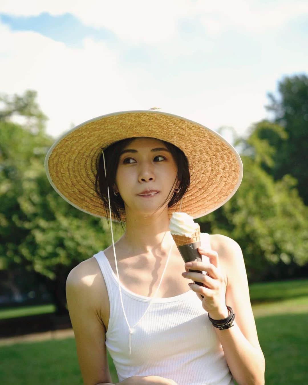 大伴理奈さんのインスタグラム写真 - (大伴理奈Instagram)「👒🍦☀️  #film #filmcamera」9月6日 11時32分 - rina_otomo