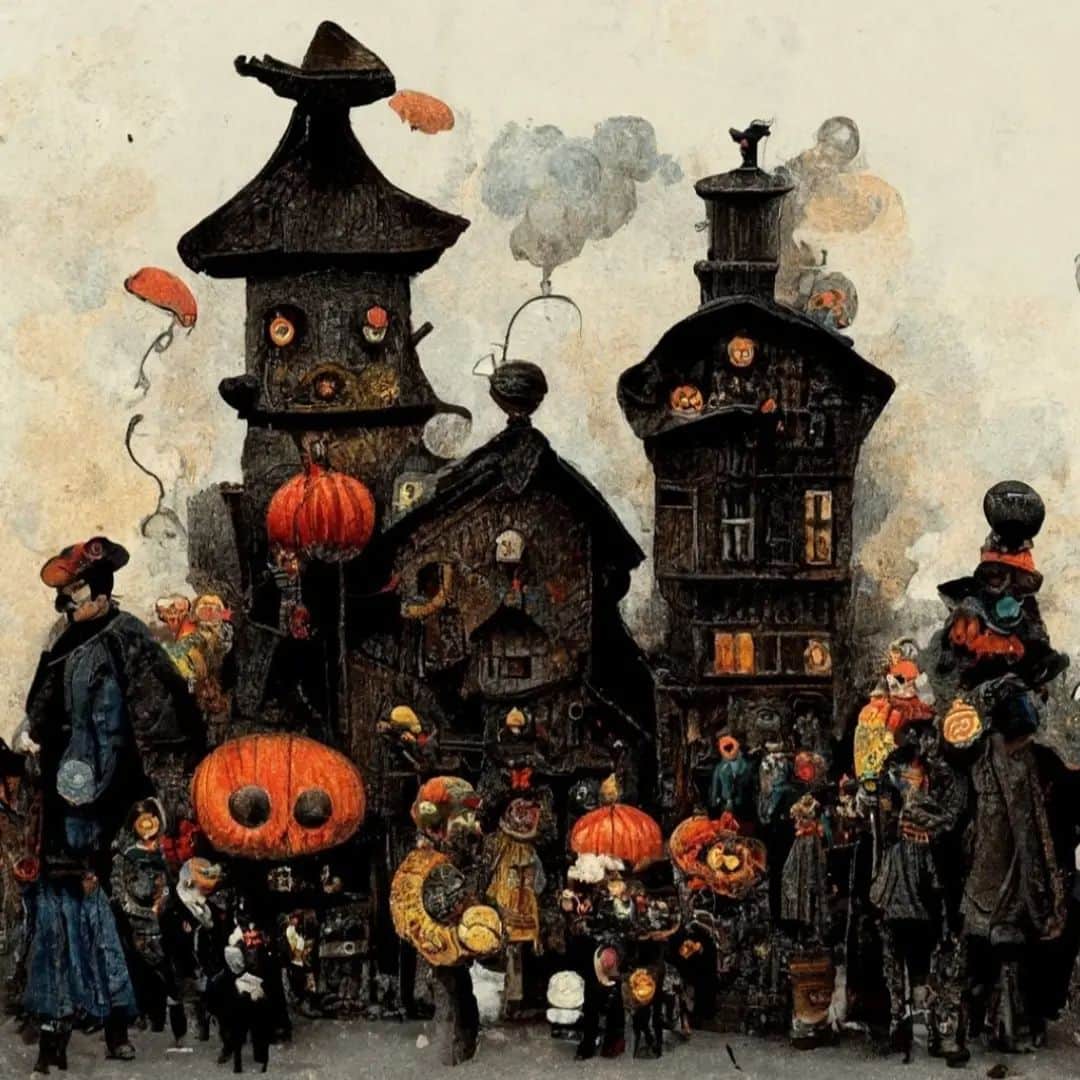 西野亮廣さんのインスタグラム写真 - (西野亮廣Instagram)「. 『Halloween in Chimney Town』  今年のハロウィンはLAにいますが、両方のハロウィンを経験したいので、弾丸で日本にも帰ってこれるよう頑張ります。  @ise.poupelle.typically  #chimneytown  #えんとつ町のプペル」9月10日 7時16分 - japanesehandsome