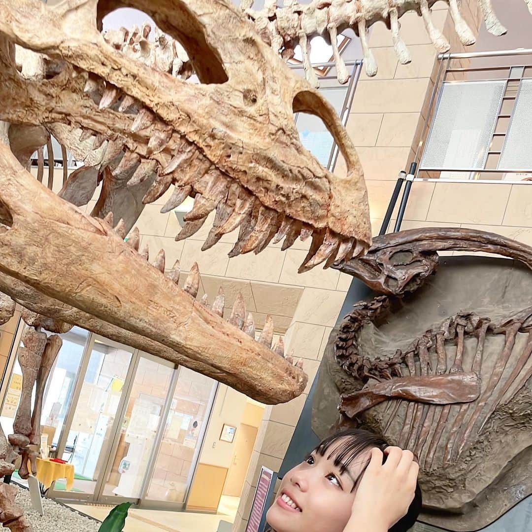松本麗世さんのインスタグラム写真 - (松本麗世Instagram)「♡ ♡ 甑島(こしきしま)ＰＲパート11 ♡ ♡ 甑ミュージアム恐竜化石等準備室(鹿島支所) ♡ すごい✨ 国内初のケラトプスの化石発見👀甑島列島の白亜紀後期の地層から多くの恐竜の化石がみつかってます！ ♡ 鹿島支所内にある甑ミュージアム恐竜化石等準備室は、鹿島地域で見つかった獣脚類恐竜の歯や骨をはじめとして、様々な化石と見本としての標本を展示してありました！ ♡  #松本麗世 #matsumotoreiyo #モデル #ファッション #こしきしま #甑島 #化石 #上甑島 #上甑島ミュージアム準備室 #薩摩川内市  #甑アルバム #薩摩川内アルバム」9月11日 18時38分 - reiyo.matsumoto