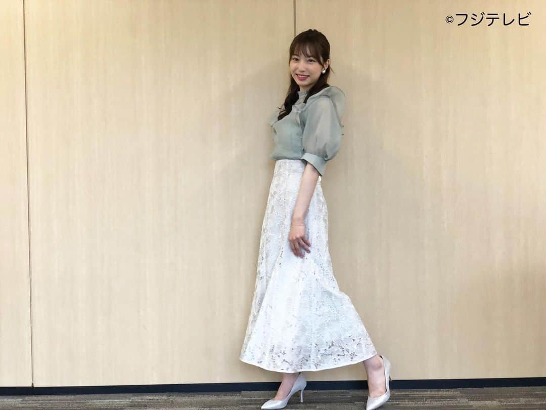 フジテレビ「めざましテレビ」さんのインスタグラム写真 - (フジテレビ「めざましテレビ」Instagram)「ファッション雑誌CanCamとコラボした お天気コーナー「きょう何着て行く？」 林佑香さんの毎日のコーデを紹介♪  ９月１３日（火）　  ・ブラウス[キャミソール付き]　　@rienda_official ７０４０円 ・スカート　　@noela_official 　１万６５００円 ・靴　　　@kanematsu_official 　２万５３００円 ・イヤリング　　@abiste_official 　８８００円   ☆ポイント☆ スタンドカラーやフリルなど、この秋はクラシカルなブラウスが人気🍁 ほんのり透け感のあるシアー素材なら、コンサバになりすぎず垢抜けたきれいめムードが漂います✨ 繊細なレーススカートも華やかムードを後押し❣️  #めざましテレビ #きょう何着て行く？ #林佑香 #今日のコーデ #コーデ #CanCam #今日のファッション#ootd #きょう何着て行く？は月〜金朝6時22分ごろ放送  #きれいめコーデ #きれいめカジュアル #大人コーデ #春コーデ #オフィスカジュアル #上品コーデ #アナウンサー衣装」9月13日 17時21分 - mezamashi.tv