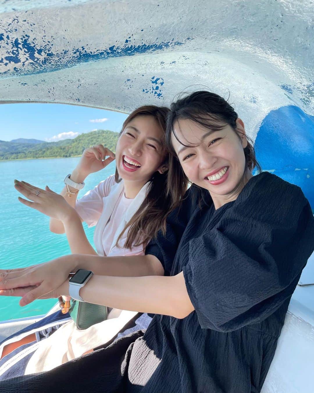 白戸ゆめのさんのインスタグラム写真 - (白戸ゆめのInstagram)「🦢 . 初めて乗った白鳥ボート🤣✨ 泳いでついてくる魚のモノマネしてます🐟 . #秋田 #思い出ぽろぽろ」9月13日 20時23分 - yumeno.s_