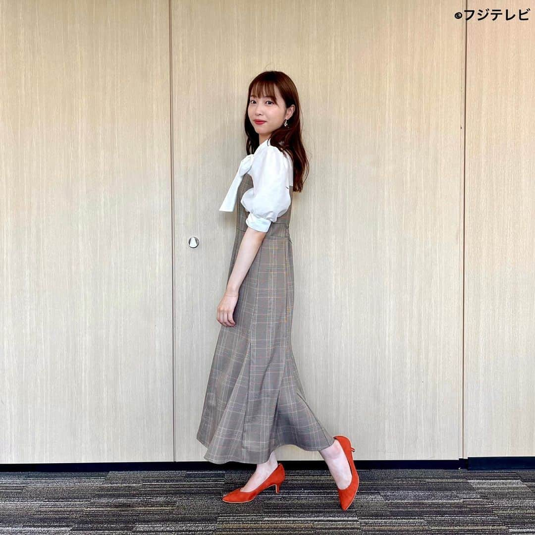 フジテレビ「めざましテレビ」さんのインスタグラム写真 - (フジテレビ「めざましテレビ」Instagram)「ファッション雑誌CanCamとコラボした お天気コーナー「きょう何着て行く？」 林佑香の毎日のコーデを紹介♪  ９月１４日（水） 【今日のコーデ】　　  ・ボウタイ付きワンピース→ @willselection_official 　 　　　　　　　　　　　　　　　　　１万２１００円 ・イヤリング→ @anemone_official 　３１９０円 ・靴→ @dianashoespress 　１万５４００円    【コーデのポイント】 秋になると着たくなる🍂 クラシカルなチェックアイテム😊❣️  一歩先ゆくおしゃれ感を手に入れるなら チェックワンピースにボウタイブラウスが👍  ドッキングされた技ありデザインの一枚を✨     #めざましテレビ #きょう何着て行く？ #林佑香 #今日のコーデ #コーデ #CanCam #今日のファッション#ootd #きょう何着て行く？は月〜金朝6時22分ごろ放送📺  #ゆかちゃん #きれいめコーデ #きれいめカジュアル #大人コーデ #秋コーデ #オフィスカジュアル #上品コーデ #アナウンサー衣装」9月15日 15時00分 - mezamashi.tv