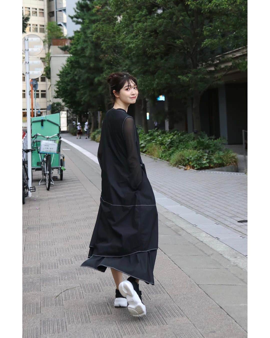 中川紅葉さんのインスタグラム写真 - (中川紅葉Instagram)「全身🍡 #158cmコーデ   op #UN3D tops #mamekurogouchi × #uniqlou  shoes #nikeairrift」9月15日 18時41分 - kureha_nakagawa