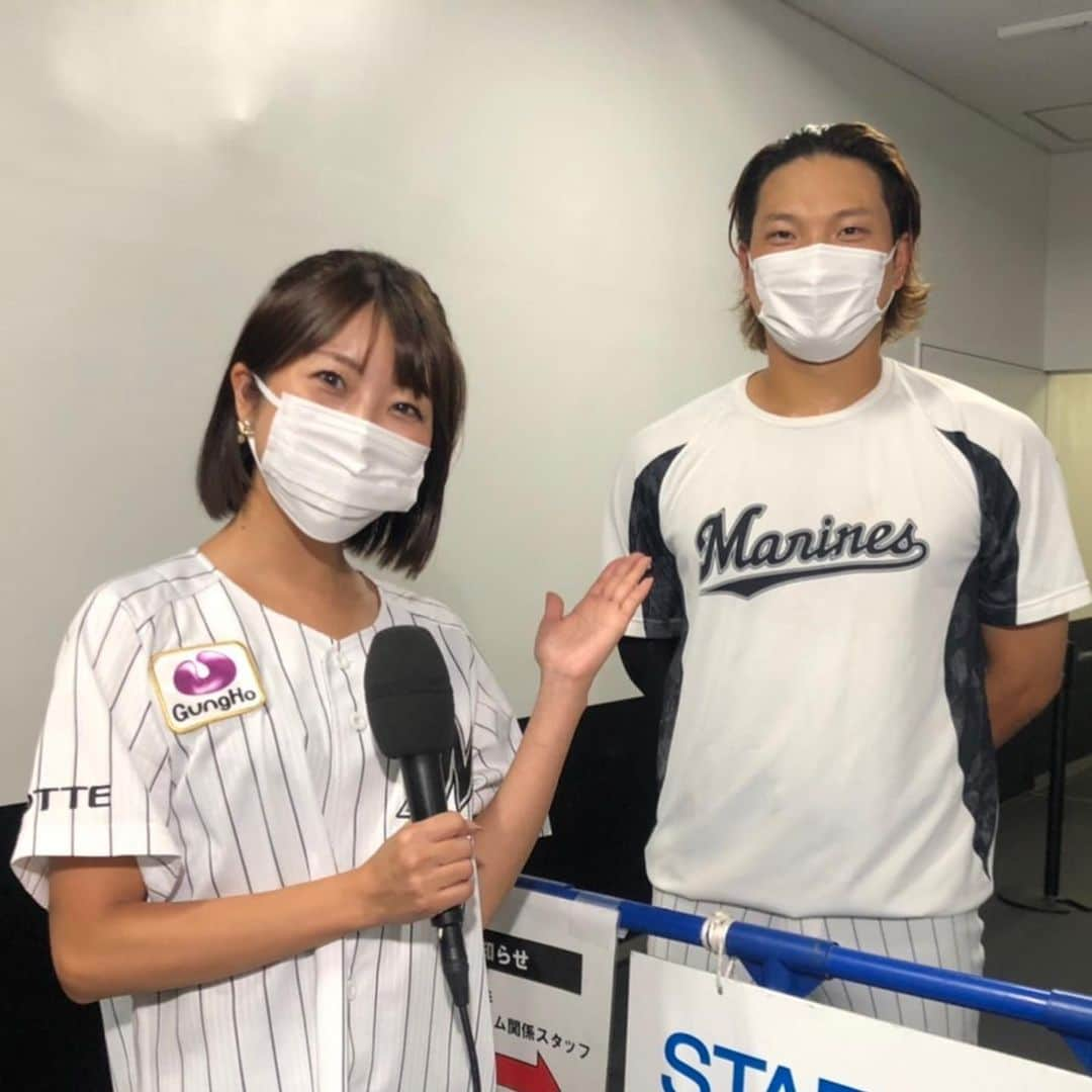 小尾渚沙さんのインスタグラム写真 - (小尾渚沙Instagram)「千葉ロッテマリーンズ応援番組『MARINES FREAKS』⚾️  明日の放送の試合ダイジェストでは、勝利の瞬間をもう一度！ キャプテンの一撃もありますよ😎✨  選手インタビューは、お立ち台での俳句にも注目が集まる #山口航輝 選手、怪我からの復活を果たした #岩下大輝 選手、そして日々ファームで鍛錬を重ねる浦和から、７月３０日に支配下登録を掴み取った #山本大斗 選手です🎤  明日の放送もお楽しみに⚾️  J:COMチャンネル(11ch)で毎月第１・３土曜日、12:30からオンエアです✨  マリーンズ公式YouTubeチャンネルでもご覧頂けますのでぜひ❣️ . . #chibalotte @chibalotte  #MarinesFreaks #zozoマリンスタジアム」9月16日 21時01分 - obi_nagisa