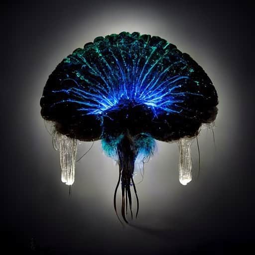 Sarahさんのインスタグラム写真 - (SarahInstagram)「AI generated Brainscan jellyfish」9月18日 2時48分 - krotchy