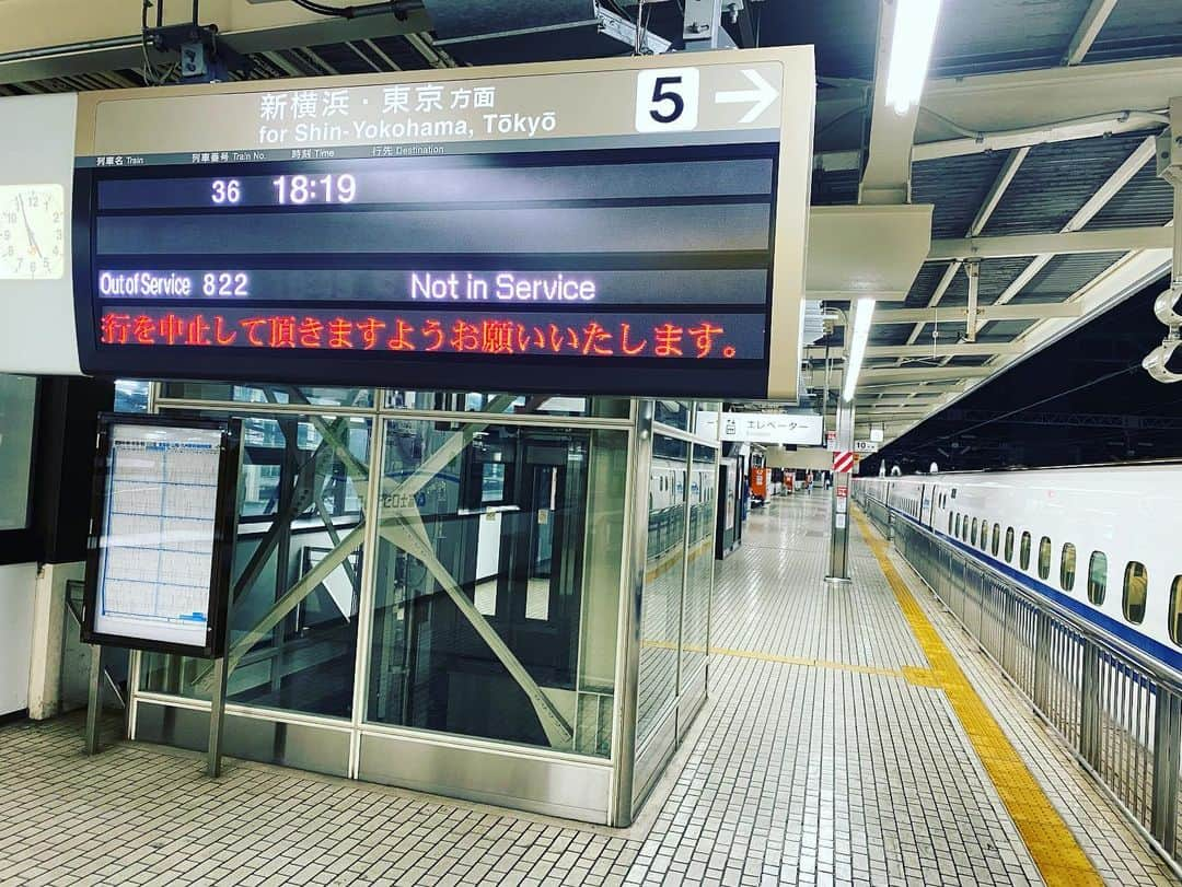 青木さやかさんのインスタグラム写真 - (青木さやかInstagram)「なんと、まだ静岡駅。はやくてもお昼まではこちらの新幹線は動かないようです。お気をつけて。 ラジオ深夜便は静岡駅からお電話で出演させていただきました。ありがとうございました。」9月24日 6時02分 - sayaka___aoki