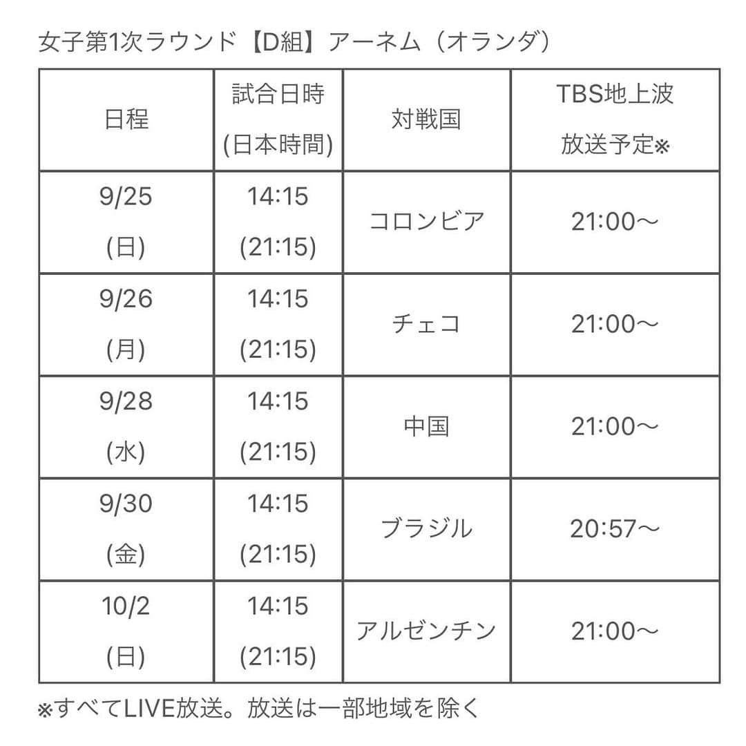 狩野舞子さんのインスタグラム写真 - (狩野舞子Instagram)「・ 世界バレー2022🏐ついについに開幕です🔥  日本🇯🇵は明日9/25にコロンビア🇨🇴との初戦を迎えます！！ 放送はTBS地上波で21:00〜📺  ぜひぜひ皆さんの温かいご声援をよろしくお願い致します😊🙌 ・ #ひるおび #バレーボール #volleyball #世界バレー2022 #バレーボール世界選手権2022  #TBS #火の鳥NIPPON #眞鍋JAPAN #アントラージュ #バレーボール盛り上げ隊」9月24日 11時55分 - kanochan715