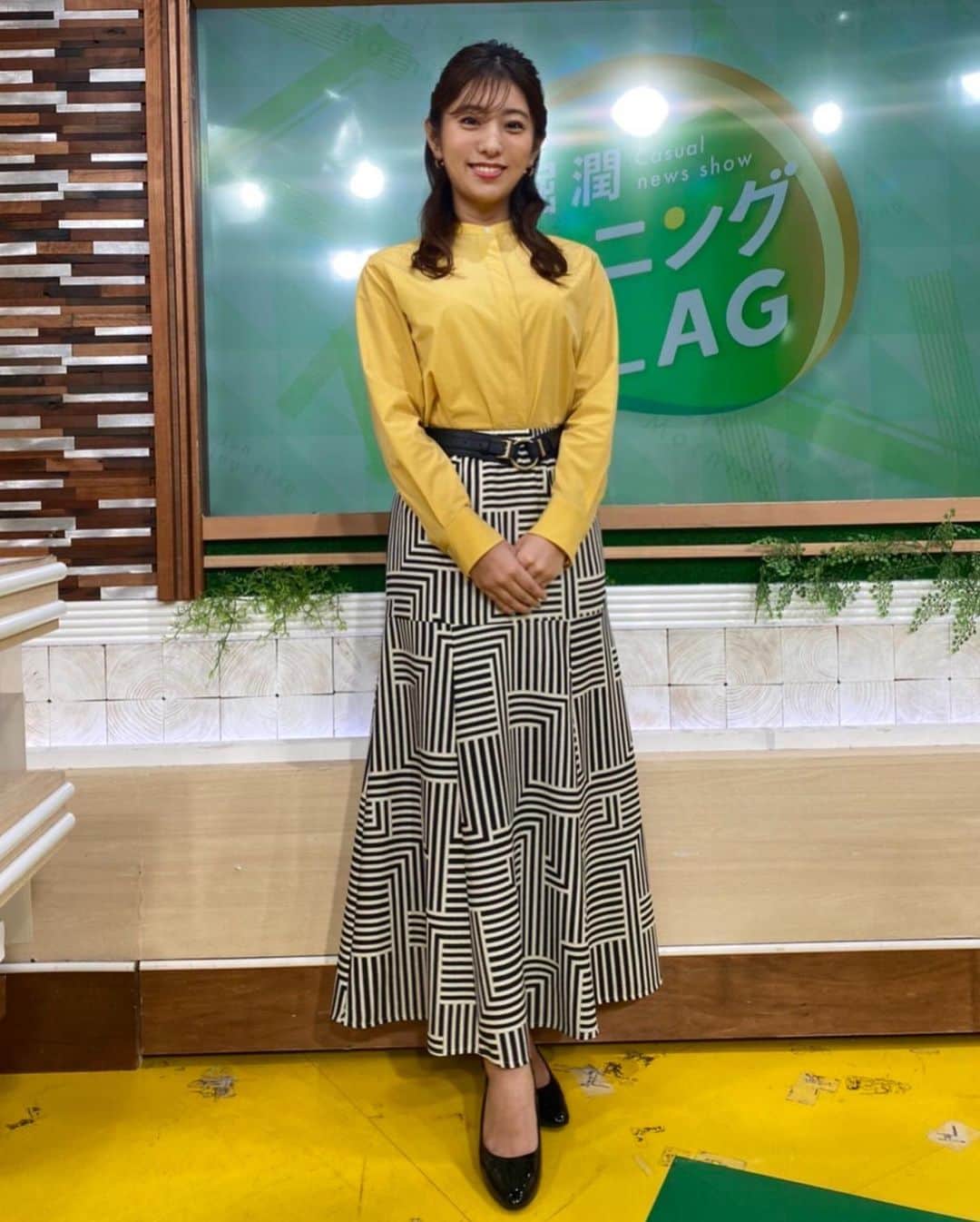 白戸ゆめのさんのインスタグラム写真 - (白戸ゆめのInstagram)「👗 . #東京インフォメーション #衣装 秋っぽいカラーが増えてきました🍁」9月24日 13時21分 - yumeno.s_