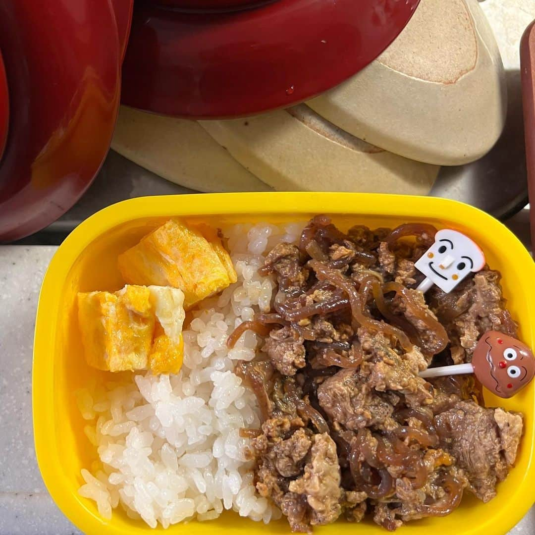 安田美沙子さんのインスタグラム写真 - (安田美沙子Instagram)「この度、世界食料デーキャンペーン「ごちそうさまチャレンジ」 アンバサダーに就任いたしました✨   食品ロスをゼロに近づける取組やごちそうさまポーズをSNSに　 #ごちそうさまチャレンジ  #ゼロハンガー　 を付けて投稿すると、120 円(学校給食 4 人分)が国連 WFP の学校給食支援に寄付されます。  この投稿のRT(#ごちそうさまチャレンジ、#ゼロハンガーを付ける)でも、1RT が 60 円の寄付されます。  皆さんもぜひ、チャレンジしてみてください！  最近、お客様に出したすき焼き アレンジしました🥘 まずは、息子のお弁当🤍  時間のない時に残りのすき焼きを卵とじにして、ご飯に乗せて手抜きお弁当✨  もうひとつは、水気を切って、 黒胡麻をまぜて、おにぎりに🍙  何でも捨てる前に考えるように☺️✨  国連WFPアカウント @jawfp_official   #ごちそうさまチャレンジ #ゼロハンガー #すき焼き #すき焼き丼 #お弁当 #おにぎり #すき焼き3段活用✨」9月30日 15時37分 - yasuda_misako