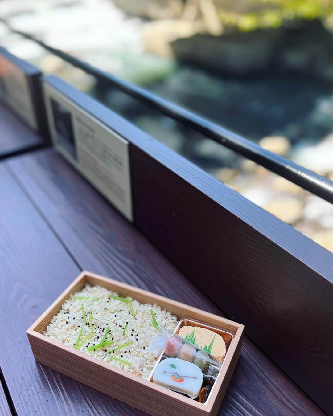 高橋としみさんのインスタグラム写真 - (高橋としみInstagram)「箱根で行きたかった鯛めし❤️ 平日なのにまさかの予約でいっぱい🥲  でもテラスだったらということで お弁当を買ってテラスへ✨✨ 目の前は川が流れてて、天気もいいし正解☺️  #箱根#箱根湯本#hakone #温泉旅行#鯛ごはん懐石瓔珞#鯛ごはん」10月4日 20時19分 - toshimi_1002