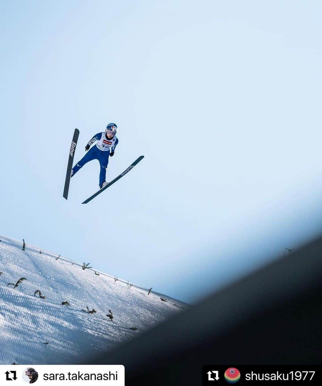 高梨沙羅さんのインスタグラム写真 - (高梨沙羅Instagram)「#Repost @shusaku1977 with @use.repost ・・・ A goddess leading the world of skiing competitions. @sara.takanashi  ——————- BIG THX @shusaku1977  大きくして家に飾りたい🥺❤️‍🔥」10月7日 12時19分 - sara.takanashi