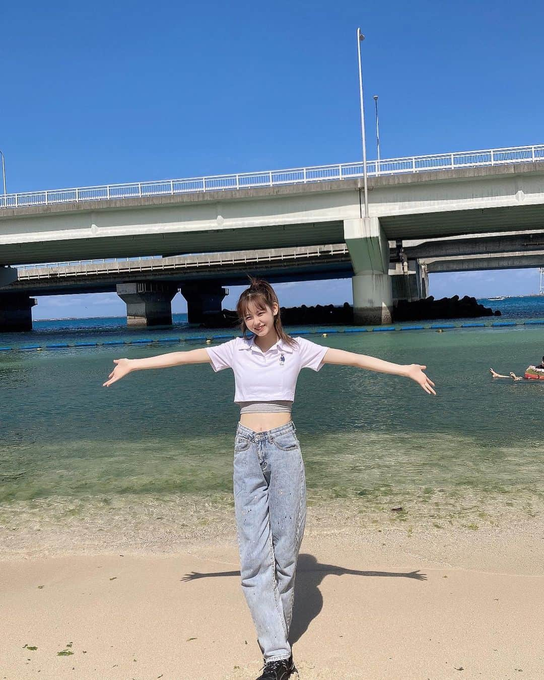 皆藤悠柚さんのインスタグラム写真 - (皆藤悠柚Instagram)「おーきーなーわーーーーーーーーー🏖🐠☀️  めっちゃめちゃ楽しかった〜!!!! 美味しい物もたっくさん食べたよっ🍜💜  #沖縄 #沖縄遠征 #那覇 #海 #シブサン #jkの素敵な思い出 #okinawa #nahacity #sea #jk #jk3 #japan #여행 #일본여행 #바다 #오키나와현 #나하시」10月12日 19時38分 - yuuyu_114