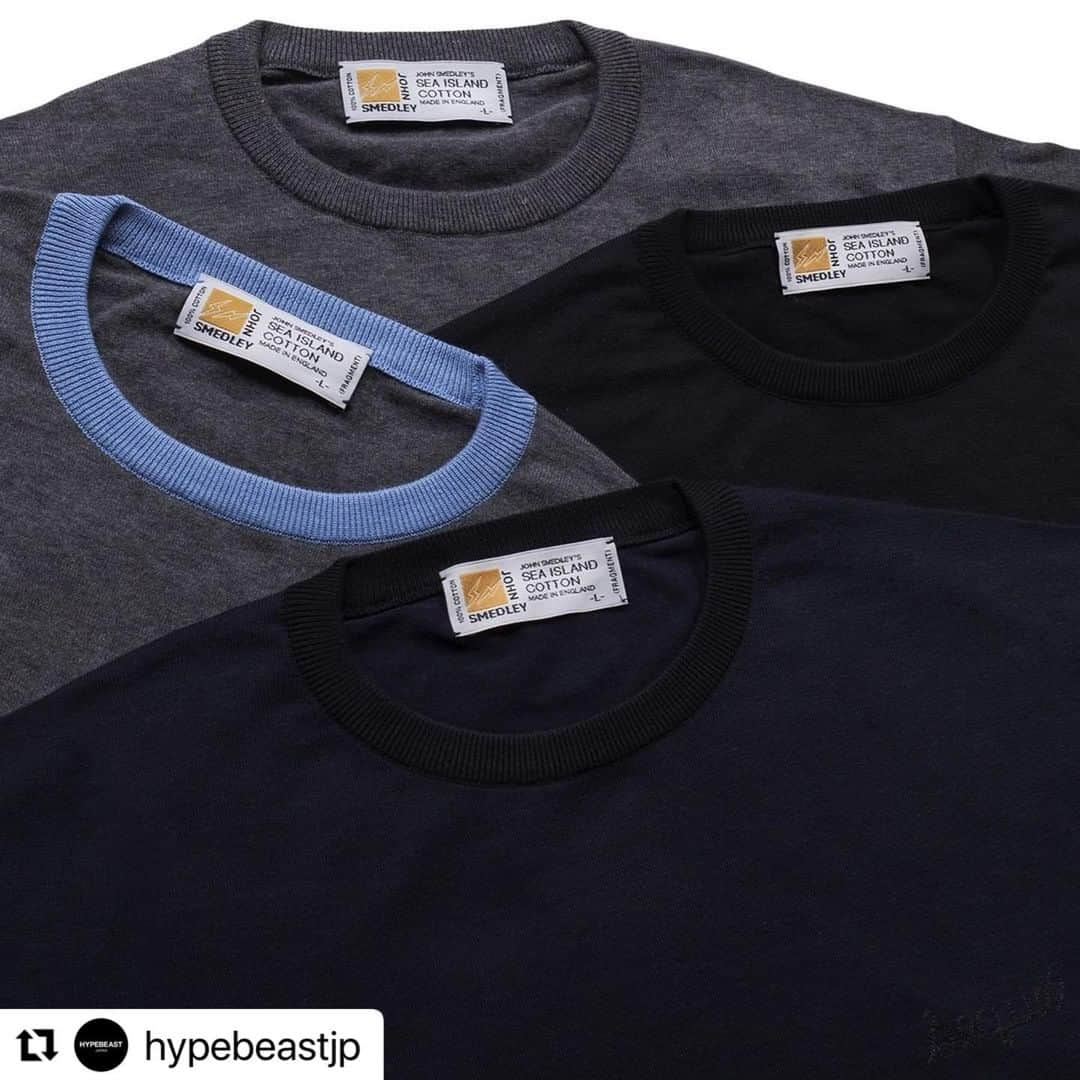 藤原ヒロシさんのインスタグラム写真 - (藤原ヒロシInstagram)「#Repost @hypebeastjp with @use.repost ・・・ @hypebeaststyle : @fujiwarahiroshi 主宰の fragment design（フラグメント デザイン）と、イギリスの老舗ニットウェアブランド @johnsmedleyknitwear のタッグから、コラボレーションアイテム第6弾が到着。今回のアイテムも、2019年設立のブランド @sequel_official_ を迎えたトリプルネームとなる。  続きは @hypebeastjp のプロフィール🔗から Photo : JOHN SMEDLEY」10月18日 18時31分 - fujiwarahiroshi