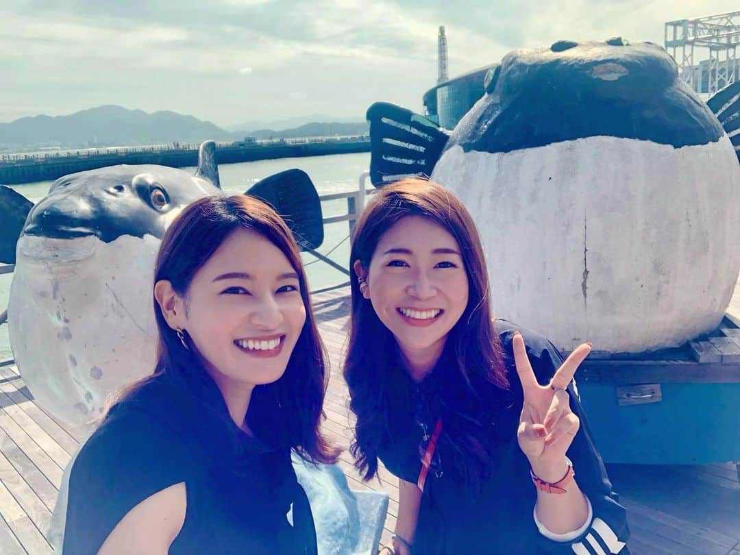 佐竹美希さんのインスタグラム写真 - (佐竹美希Instagram)「山口県初上陸🐡！  日テレ系同期の 山口放送 高松綾香ちゃん @ayakatakamatsu063 に 会いに行ってきました✨  ７年前の研修からずっと仲良くしてくれていて、 「いつか会いに行くね」を本当に叶えました🥰  ２日間まるまる山口を案内してくれて、 念願のフグに海響館に…めちゃくちゃ感謝💖  実はこの後すぐ東京でも会ったほど仲良しです😂  Ｊ子先生の厳しいご指導を共にした 大切な一生の仲間です💞💞  （※羽田空港で、行き帰り共に すぐに結果が出る抗原検査を受けられるので 安心ですよ✨都民は無料です！）  #山口 #山口県 #下関 #下関市 #山口観光 #同期 #日テレ系 #アナウンサー #高松綾香 #佐竹美希」10月20日 2時34分 - miki_stk