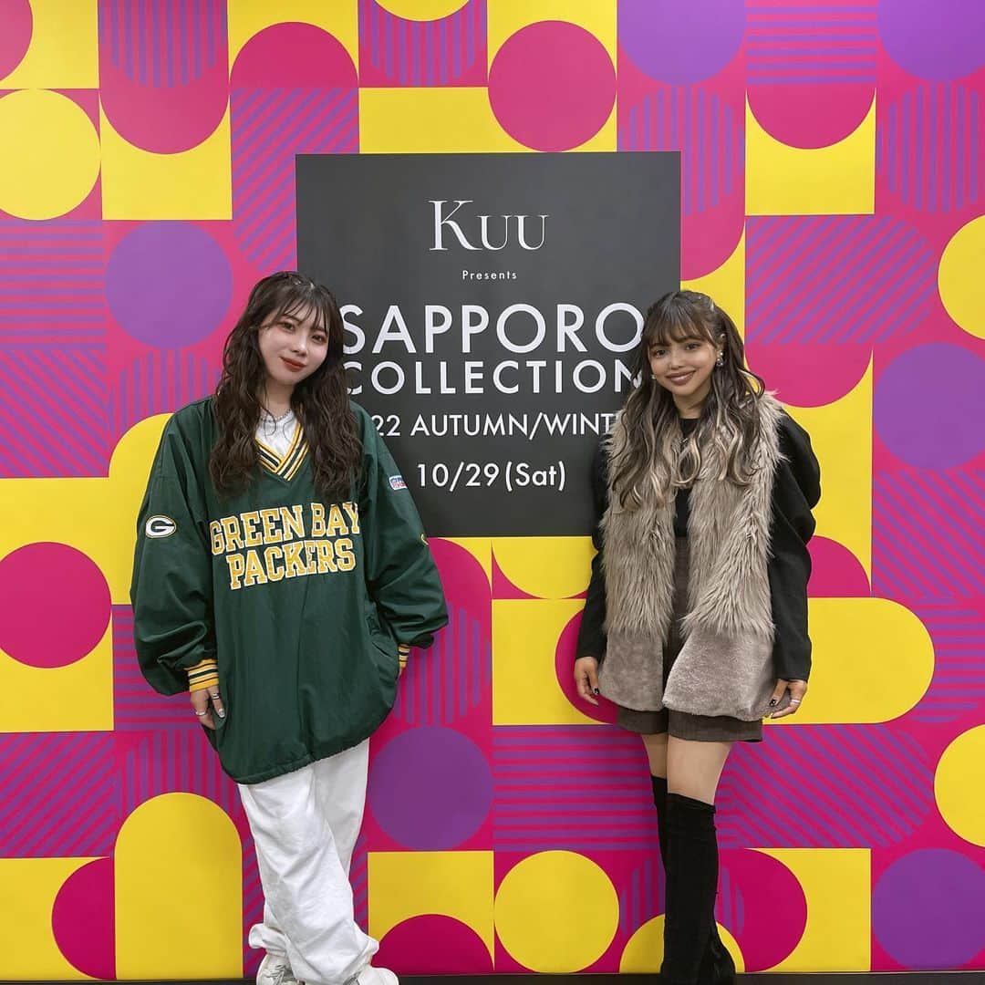 MOMOHAHAさんのインスタグラム写真 - (MOMOHAHAInstagram)「札幌コレクションありがとうございました💕  せしると一緒に歩けて楽しかったなぁ🥳📣  まさかのステージ衣装ではなく私服での投稿笑笑」10月29日 17時54分 - momo8haha