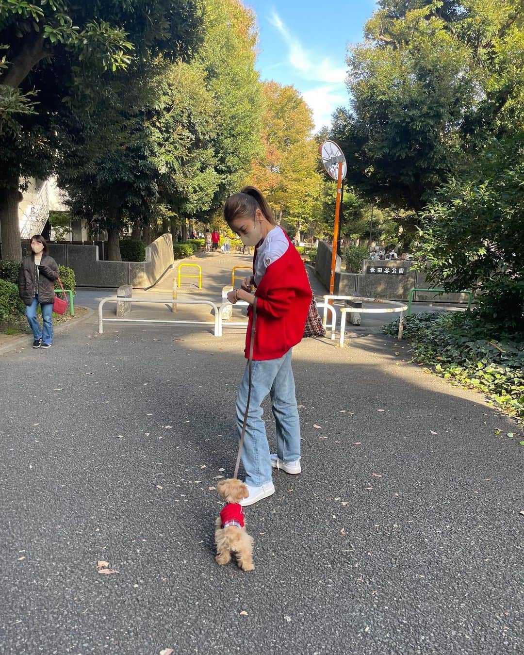 美香さんのインスタグラム写真 - (美香Instagram)「赤のざっくりカーディガンは @nostalgia_jp 美香コラボ❤️  焚き火をしたり、 工作をしたり、 大充実な日曜日となりました☺️  抱っこ抱っこな怖がりティティー🐶❤️ いつかお散歩してくれるかな？  最後の写真。なんか泣けるなぁ。 強く優しく育ってね☺️  #小学5年男の子 #10歳男子 #反抗期は終わったらしい🤭」10月30日 21時14分 - mikaofficial99