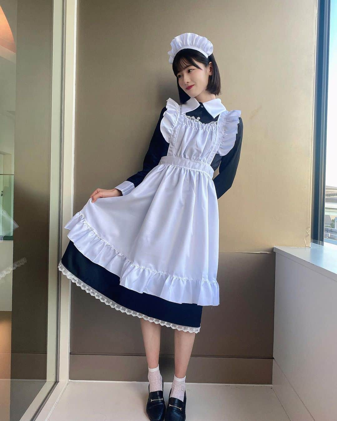 浅井七海さんのインスタグラム写真 - (浅井七海Instagram)「. めいどなーみんっ❕  Maid costume Namin   #ハロウィン #ハロウィンコスプレ #メイド #halloween #🎃」10月31日 20時25分 - naamin48_