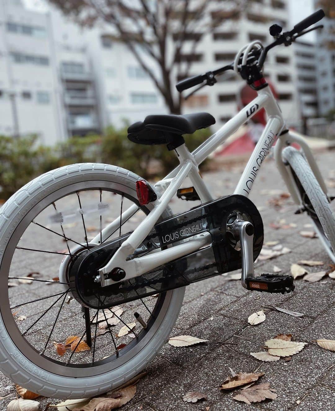 荻原桃子さんのインスタグラム写真 - (荻原桃子Instagram)「EITOの粘り勝ちで 手に入れたファースト自転車🚲  私の自転車のオーダーで行った帰りに近くのルイガノショップへ  前日私がEITOの自転車も買ってあげると約束をしてしまったということで (お酒の席で記憶あやふや、、、😱反省🙏ごめんなさい、、、)  主人に怒られながら 今日は見るだけね、色々見てから決めようね、と言ってたのに  絶対にこれが良い！ 毎日絶対練習する！  との粘り勝ちで 真っ白のルイガノ自転車16インチをGET✨  カッコいい🤍」11月14日 17時42分 - momokoogihara