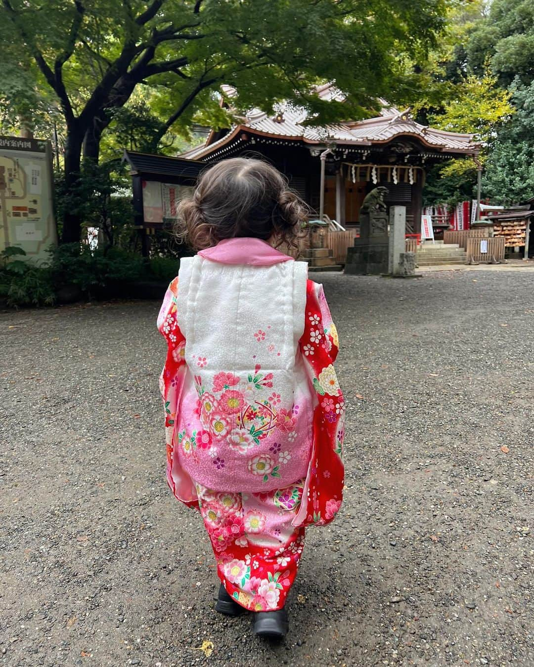 近藤千尋さんのインスタグラム写真 - (近藤千尋Instagram)「次女の七五三をしてきました💕 もう七五三なんて早すぎる。。。 この前長女の七五三撮った気がしたのに🥹笑  写真撮影と取材とお宮参りを 同じ日にしたんですが、、 相当カオスでした🙋🏻‍♀️笑❤️❤️ スタッフさんに助けられながら 子供達の機嫌をとりながら、、、笑  くったくたになりましたが、 撮ってよかったと思える写真が たくさん撮れました💓🥰  千歳飴をもらってご機嫌❤️  小さな後ろ姿はまだまだ赤ちゃんで 何度も抱きしめたくなりました💕☺️」11月16日 12時15分 - chipichan.1215