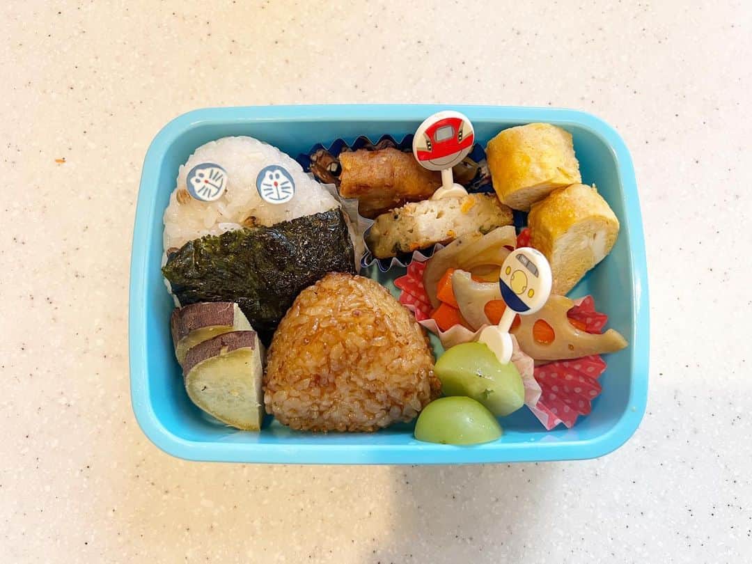 安田美沙子さんのインスタグラム写真 - (安田美沙子Instagram)「今日はお弁当🍙  5時に起きて、お弁当作って、はんなのお散歩して、そうじ。  かあちゃんやなぁ。。。  お弁当茶色いな🤣  はんなは、散歩がバロメーター。 今朝も走ってくれました🐶  腎臓に炭水化物が、よくないので、次男が芋掘りでゲットしたさつま🍠芋を爆食い。笑  ガツガツ食べてるのが安心だよ🤍  #かあちゃん　#お弁当 #はんな　#散歩 #bichonfrise #dog #遠足」11月25日 11時40分 - yasuda_misako