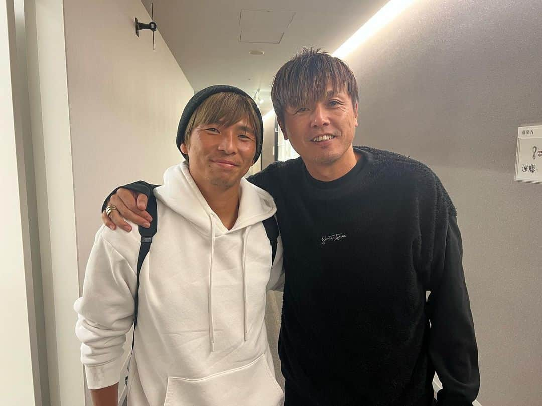 乾貴士さんのインスタグラム写真 - (乾貴士Instagram)「昨日は楽しい時間でした！！ ヤットさんにも久しぶりに会えて色々話せたし、川平さんにも初めて会えて嬉しかったぁ😆✨ 矢部さんと名波さんに写真撮ってもらう忘れてしまった😭 でも、ほんまに楽しかったー✨✨ 今日は１９時からコスタリカ戦応援しましょう👍」11月27日 14時53分 - takashi.08