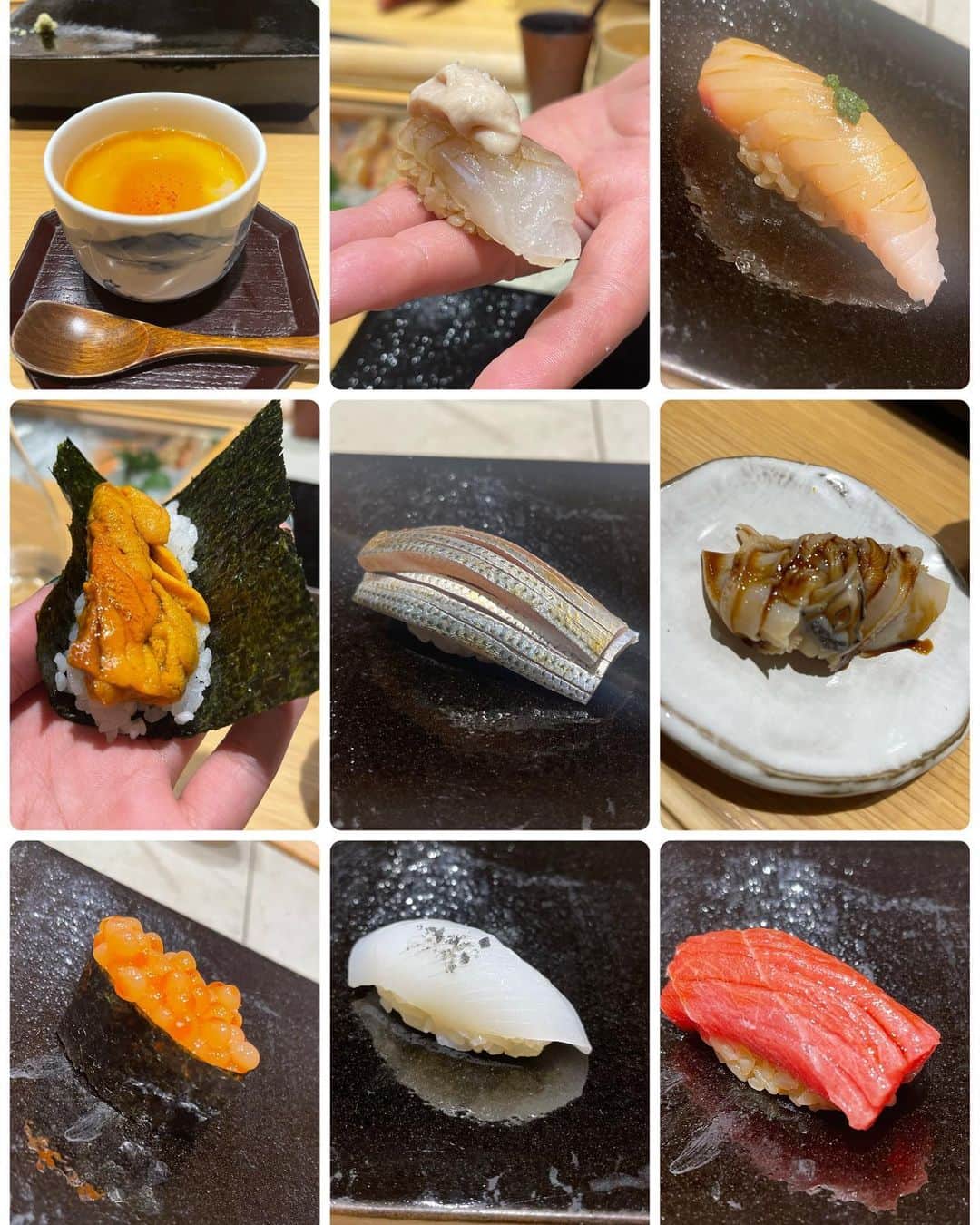 marinさんのインスタグラム写真 - (marinInstagram)「cafe☕️からの お寿司🍣美味しかった日😍‼︎ るん😌✨✨ 西麻布にある海心だょ🍣💕 超やばかった☺️✨」11月27日 17時29分 - maririn__78