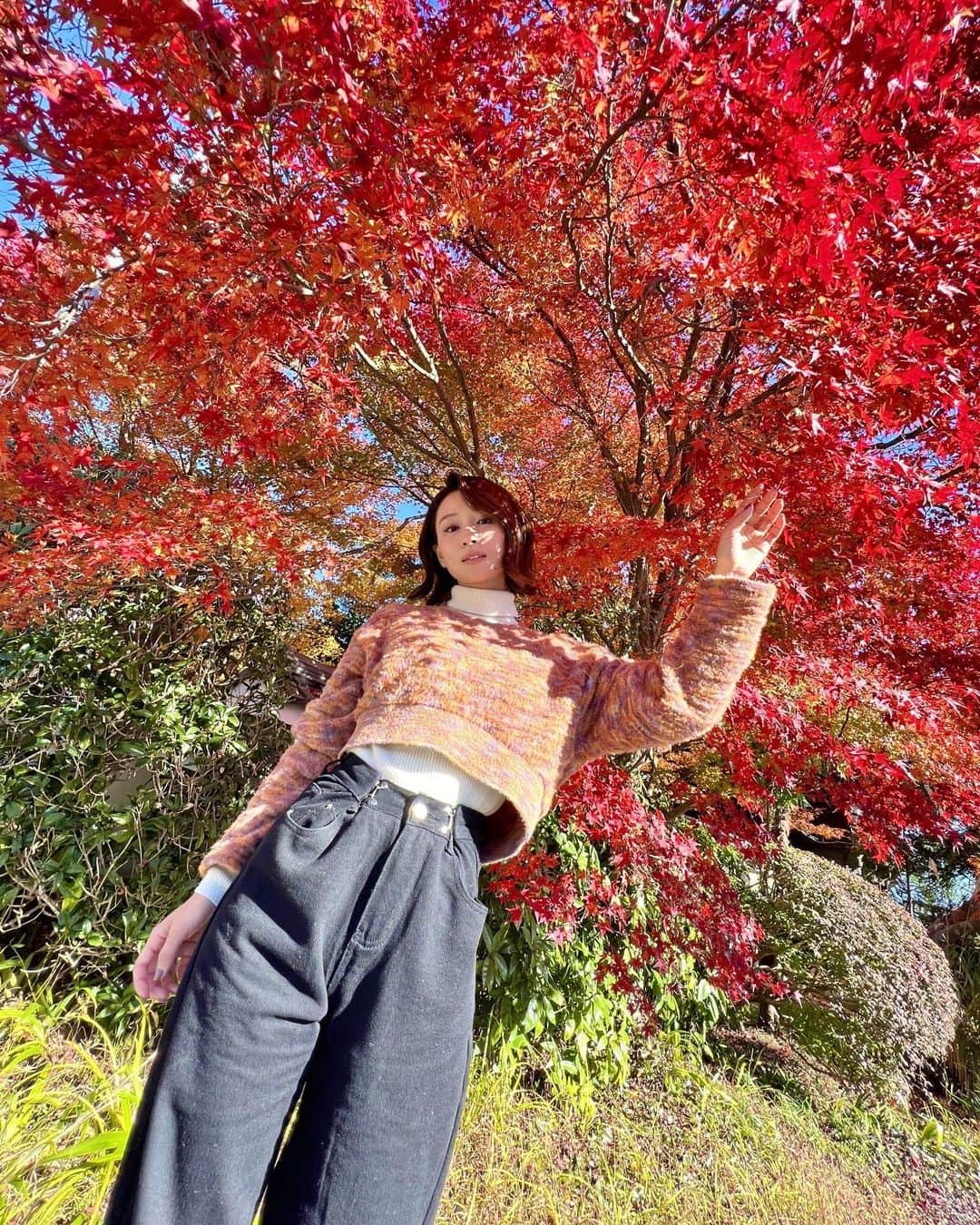 フミカさんのインスタグラム写真 - (フミカInstagram)「. . 紅葉🍁ベストシーズンに京都へ♪  【秋】という季節を存分に満喫できて 1番最後の写真、面白いことになりました❤︎  んー、秋をこんなに満喫したのは いつぶりだろう？というぐらいです✨  だからこそ今回 季節を身をもって感じることは 心が豊かに、人生こそ豊かになるなぁ、と 大切なことを教えてくれた気がします🍁  #フミカ#女優#グラビア#actress #京都#紅葉#京都紅葉#旅」11月29日 13時07分 - fu_mi_ka_516