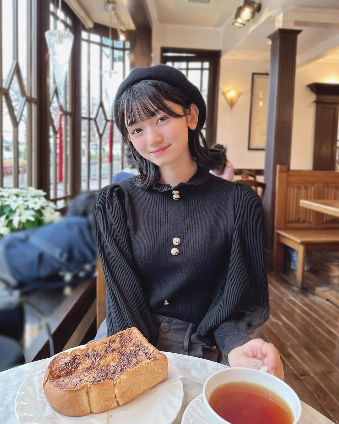 熊澤風花さんのインスタグラム写真 - (熊澤風花Instagram)「モーニングでシナモントースト食べたよ美味しかった🍴」12月3日 21時25分 - fuka_kumazawa
