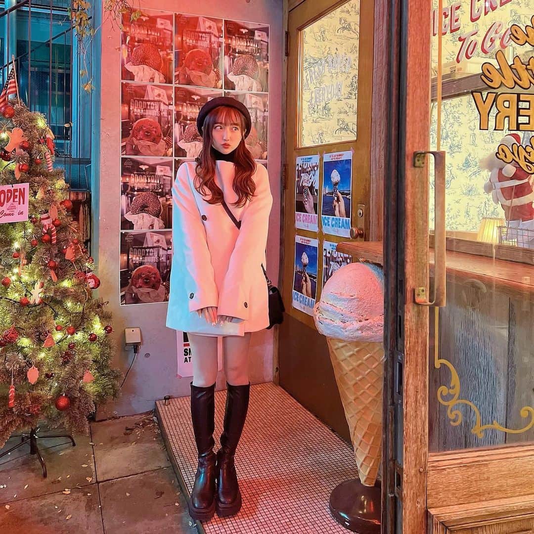 星野麻里愛さんのインスタグラム写真 - (星野麻里愛Instagram)「今日ほんとに寒かった🥹 このあいだ行ったcafe可愛かったの◡̈♥︎  #東京カフェ#東京cafe #原宿cafe#thelittlebakerytokyo」12月23日 22時42分 - maria.pink28