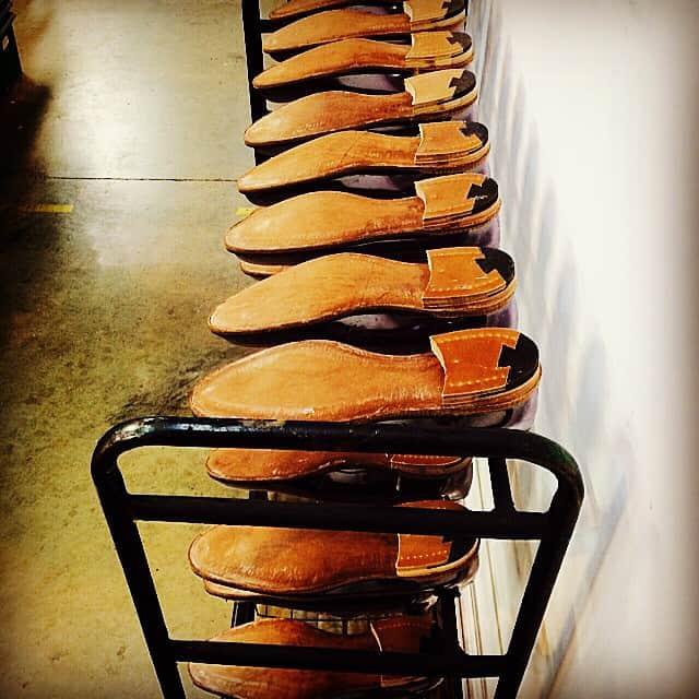 のインスタグラム：「New soles on our G:ONE shoes #grenson #grensons #grensonshoes #soles #gone #factory #rushden #northamptonshire #madeinengland」