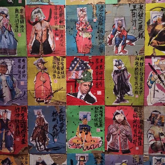 松山智一のインスタグラム：「Sungjin Lee art show starting today @shapeshifterlab in Brooklyn. @sungjinlee777 his hyper bi-cultural sensibility is a must see..」