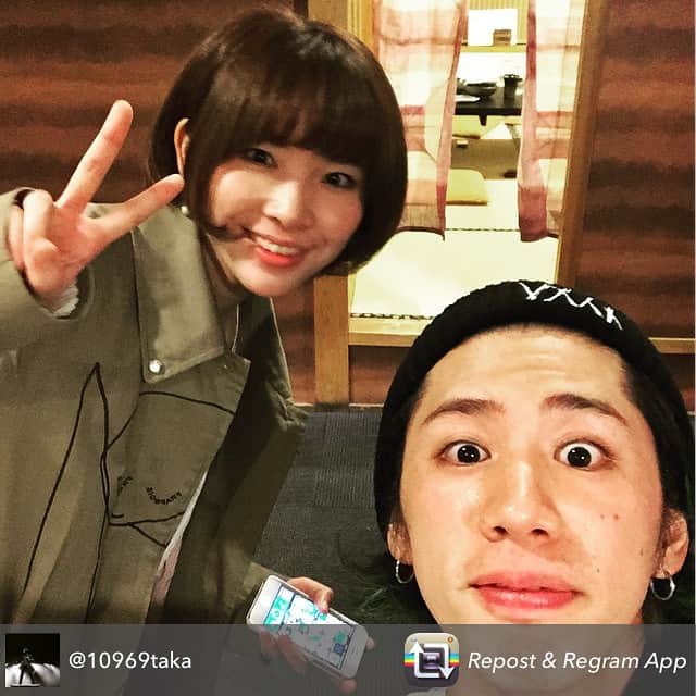 蒼山幸子さんのインスタグラム写真 - (蒼山幸子Instagram)「打ち上げ後、ONE OK ROCK Takaさんと！」5月11日 0時38分 - sachiko_aoyama