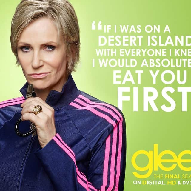 のインスタグラム：「Pre-order the final season now - before Sue gets you! Link in bio!  #glee #gleeks #suesylvester」