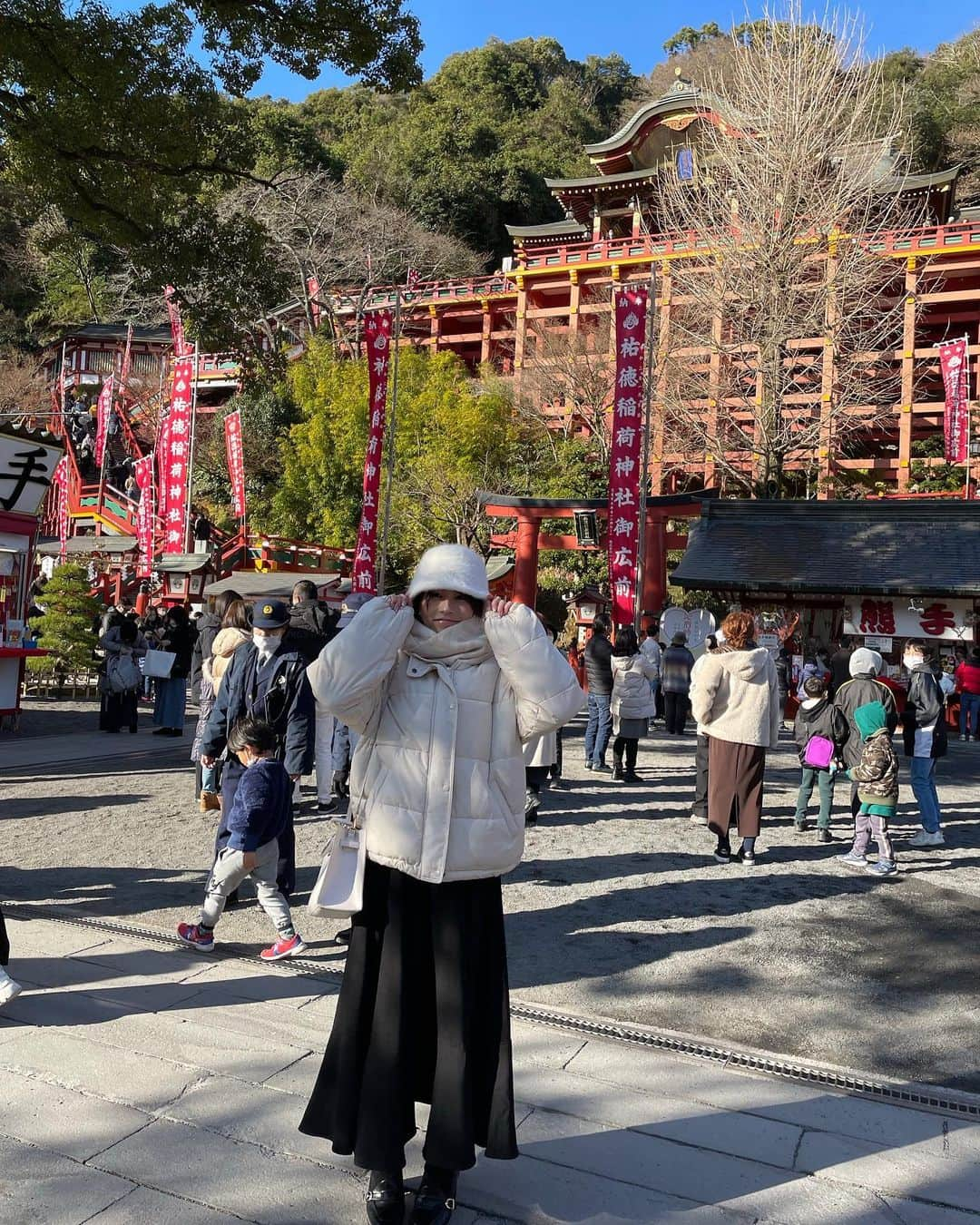 ちとせよしのさんのインスタグラム写真 - (ちとせよしのInstagram)「海中鳥居でばんざーい⛩  お正月は数年ぶりに地元佐賀県で過ごせました😭✨ おじいちゃんおばあちゃん達も喜んでくれて幸せ♡  初詣は大好きな祐徳稲荷神社へ🦊 おみくじは小吉でした！最近大吉見てないなあ…( ´ . ¸ . )  #佐賀県 #佐賀観光 #祐徳稲荷神社 #海中鳥居 #saga」1月4日 17時48分 - chitose_yoshino