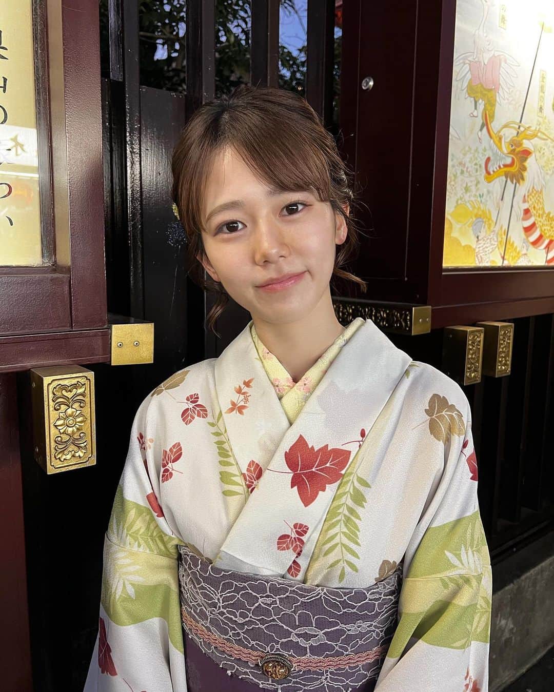 川口葵さんのインスタグラム写真 - (川口葵Instagram)「.  お正月っぽく着物👘🎍  #今年も宜しくお願いします🤲🏻」1月7日 19時07分 - kawaguchiaoi_1126