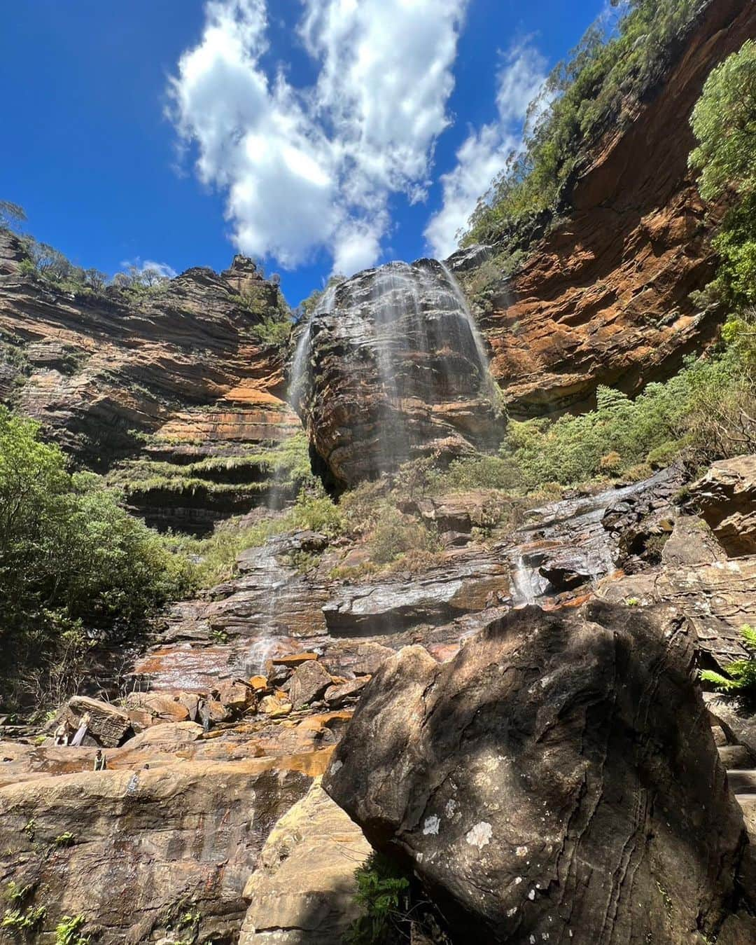 あゆみさんのインスタグラム写真 - (あゆみInstagram)「Wentworth falls🌈🕊‎ . ブルーマウンテン行った中で1番感動した場所 特に調べたりしないで行ったからこんなに歩くのも壮大なのも知らなくて映画に出てくるような大自然に圧倒された かなりの段差であんまり舗装されてない階段も自然のままがすごく好き、いい運動で汗かくのが気持ちよかった  なんて言えばいいんだろう 自然が創る不思議な色と形のパターンの奇跡 神と一体化してるような感じがあって  こんな息を飲むような景色を何度も観て 自然の呼吸を感じて生きたい 絶対また行く！ブルーマウンテン最高！ . . . #シドニー #オーストラリア #ブルーマウンテンズ #旅行 #bluemountains #australia #sydney #nature #wentworthfalls #exploresydney #visitaustralia」1月11日 19時25分 - ayumiiii26