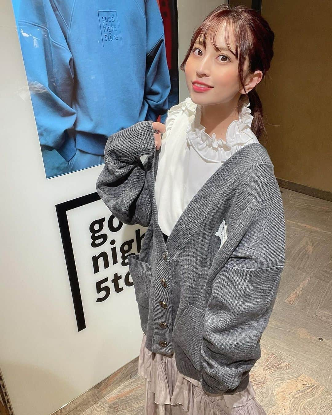 竹内星菜さんのインスタグラム写真 - (竹内星菜Instagram)「伊勢丹新宿店で開催してる goodnight5toreのPOPUPストア 行ってきた(*´∀｀*)💗 .  たぼっとしたシルエットの カーディガンかわいいすぎて...🤭 . 期間中行けてよかった！！」1月14日 14時07分 - seina0227