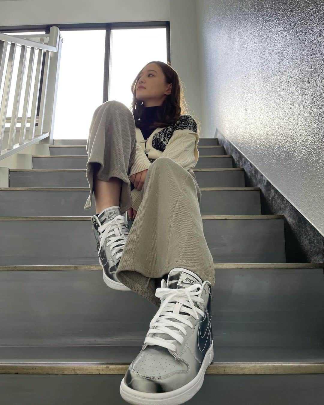 中田花奈さんのインスタグラム写真 - (中田花奈Instagram)「CLOT × Nike Dunk High "Silver/Flux"  #なかだのすにーかー  #nike  #clot  #dunk  #dunkhigh  #silverflux  #sneakers  #sneakerhead  #スニーカー  #スニーカー女子」1月15日 11時08分 - nakadakana_official