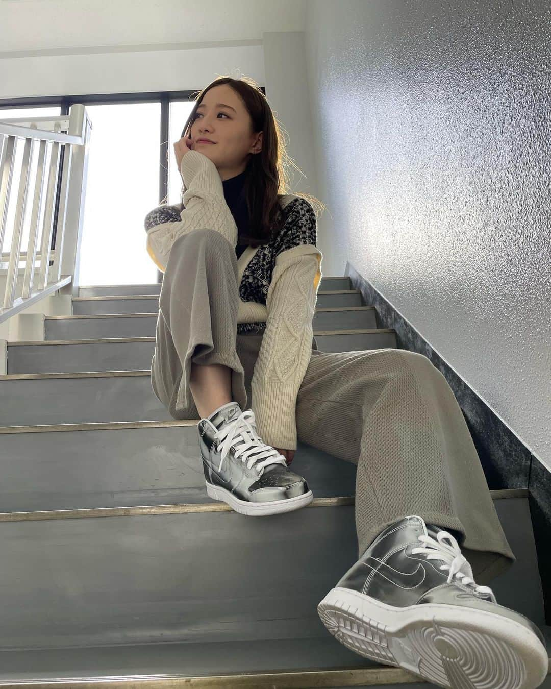 中田花奈さんのインスタグラム写真 - (中田花奈Instagram)「CLOT × Nike Dunk High "Silver/Flux"  #なかだのすにーかー  #nike  #clot  #dunk  #dunkhigh  #silverflux  #sneakers  #sneakerhead  #スニーカー  #スニーカー女子」1月15日 11時08分 - nakadakana_official