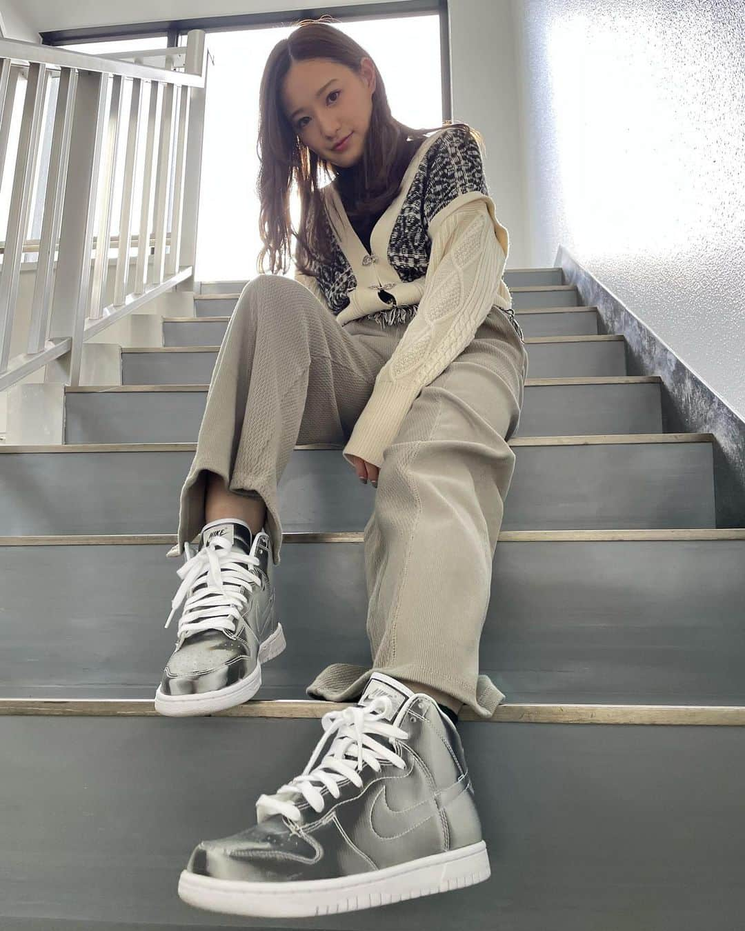 中田花奈さんのインスタグラム写真 - (中田花奈Instagram)「CLOT × Nike Dunk High "Silver/Flux"  #なかだのすにーかー  #nike  #clot  #dunk  #dunkhigh  #silverflux  #sneakers  #sneakerhead  #スニーカー  #スニーカー女子」1月15日 11時08分 - nakadakana_official