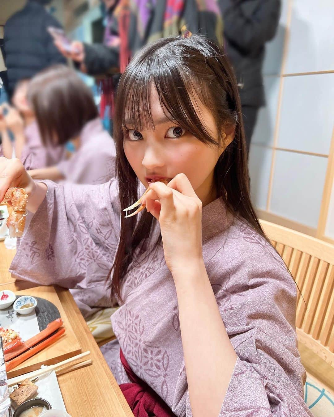 宇咲さんのインスタグラム写真 - (宇咲Instagram)「おはよう🦀食い意地🦀 . . . #アイドル #兵庫 #兵庫グルメ #かにしゃぶ #蟹しゃぶ #蟹 #旅館 #宿 #旅 #湯楽」1月17日 6時59分 - usa_usa0427