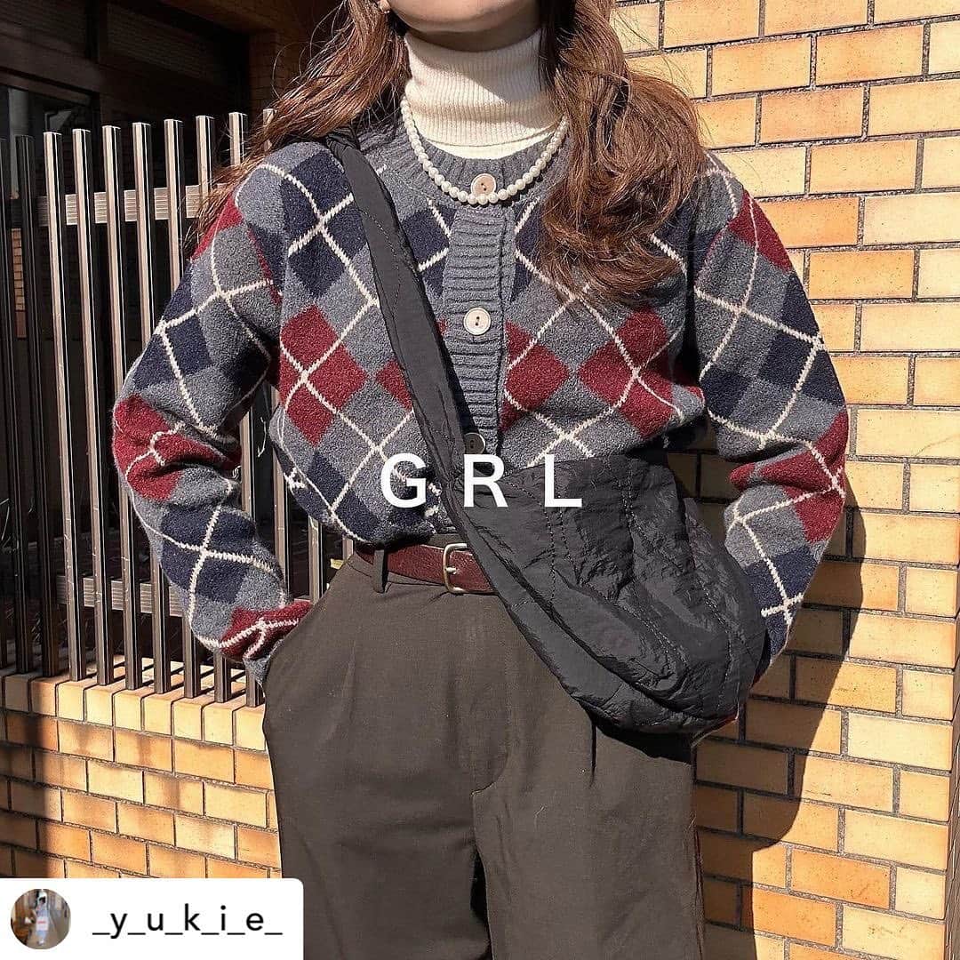 GRLさんのインスタグラム写真 - (GRLInstagram)「【👆画像をタップすると購入できるよ👆】 @_y_u_k_i_e_ さん にGRL商品着用して頂いております💕 ありがとうございます✨ . @grl_official #グレイル #grl #プチプラ #ootd #fashion #プチプラコーデ #outfit #ファッション #可愛い #かわいい #コーデ #コーディネート #cute #大人カジュアル #カジュアルコーデ #GRL購入品 #グレイル購入品 #購入品 #grlコーデ #グレイルコーデ #ニットカーディガン #レザーブーツ #アーガイルニット」1月19日 11時04分 - grl_official