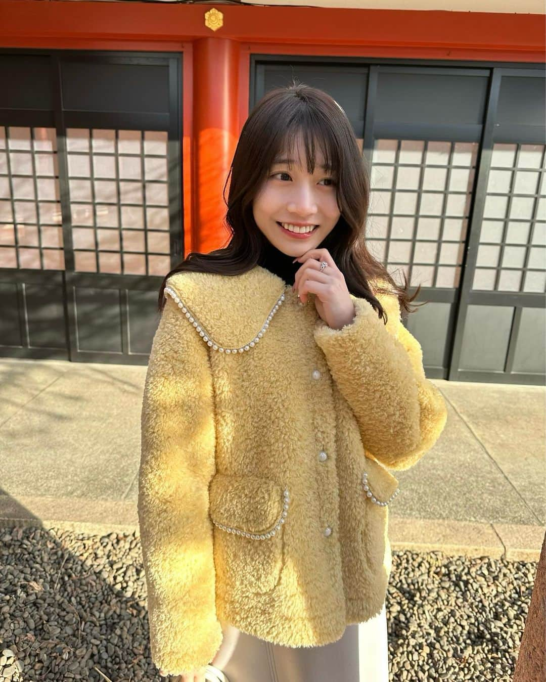 河北彩花さんのインスタグラム写真 - (河北彩花Instagram)「⁡ ⁡ ⁡ 旧正月に参拝しに行ったときの写真♡゛ ⁡ ⁡ この日はメイクする時間なくてリップだけの日.* いつもよりだいぶ顔が薄いけど👀𓈒𓏸 ⁡ ⁡ ⁡ この日は代々木八幡宮と日枝神社に行来ました🙏🏻´- ⁡ ⁡   #旧正月  #参拝日和  #⛩」1月25日 21時56分 - saika_kawakita__official