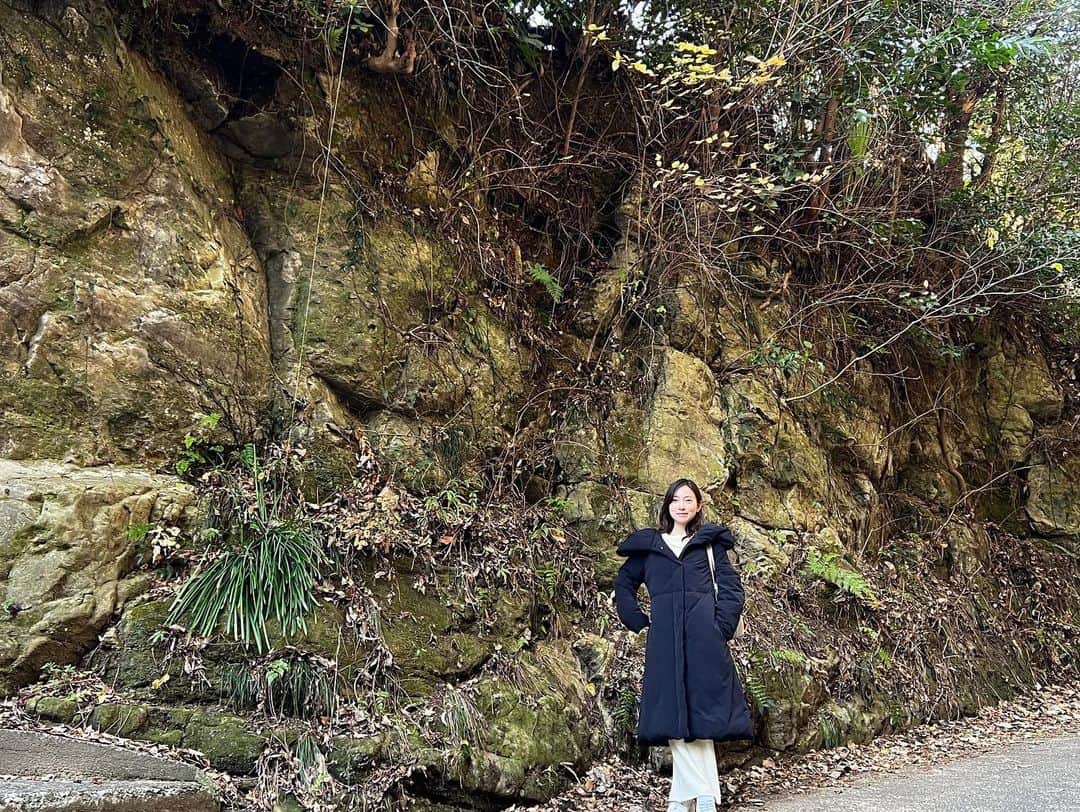 小橋めぐみさんのインスタグラム写真 - (小橋めぐみInstagram)「鎌倉に本店がある豊島屋の 「梅だより」  梅の花の落雁と押しもの。  豊島屋というと、鳩サブレーが有名で、小さい頃から食べていたけれど、 茶道を始めてからは、ここのお干菓子たちに惹かれている。  先週鎌倉で眺めた、白梅を思い浮かべながら、一服🍵  海街diaryも再読中。 鎌倉は坂道が多いなぁって、すずちゃんが言っていて、そうだったなぁって。 写真5枚目は、亀ヶ谷坂切通しにて。急な坂のため亀も引き返したという別名「亀返坂」。 扇ヶ谷と山ノ内を結ぶ急坂で、亀じゃなくてもキツかったけれど、 足腰鍛えられました✌️  源頼朝が鎌倉に幕府を開いた理由は、南は海に、北東西は山に囲まれ、敵の侵入を防ぎやすい地形だったからと言われているけれど、それが歩いているとよく分かります。 敵、大変。  #豊島屋 #海街diary #鎌倉散策」1月28日 11時29分 - megumikok
