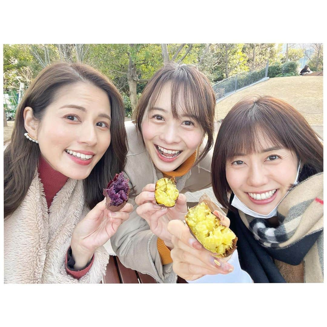 永島優美さんのインスタグラム写真 - (永島優美Instagram)「* 焼き芋三昧😝🍠  寒いね〜🥶と言いながら みんなで食べる焼き芋は格別でした❤️  #焼き芋 #bakedsweetpotato  #シルクスイート  #べにはるか  #福紫 #焼き芋イベント」2月1日 19時54分 - yuumi_nagashima