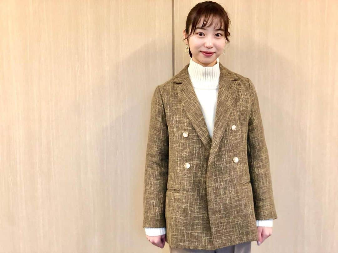 フジテレビ「めざましテレビ」さんのインスタグラム写真 - (フジテレビ「めざましテレビ」Instagram)「ファッション雑誌CanCamとコラボした お天気コーナー「きょう何着て行く？」 林佑香の毎日のコーデを紹介♪   ２月２日（木）  【今日のコーデ】 ・コート→ @murua_official 　1万8590円  ・ジャケット→ @pierrot_shop 　5990円 ・ニット→ @gap_jp 　6990円 ・パンツ→ @mystrada_official 　2万900円 ・靴→ @kanematsu_official 2万900円 ・イヤリング→ @phoebe_official 3960円     【ポイント】 今っぽいツイード素材で仕立てたジャケットをコートの下に重ね着😍👍  ワイドパンツでハンサムに振ると、お仕事にマッチする洗練された装いに⭐️  白×ベージュのクリーンな配色も きちんと感を高めるのにひと役😆❣️      #めざましテレビ #きょう何着て行く？ #林佑香 #今日のコーデ #コーデ #CanCam #今日のファッション#ootd #きょう何着て行く？は月〜金朝6時22分ごろ放送📺  #ゆかちゃん #きれいめコーデ #きれいめカジュアル #大人コーデ #冬コーデ #オフィスカジュアル #上品コーデ #アナウンサー衣装」2月2日 19時05分 - mezamashi.tv