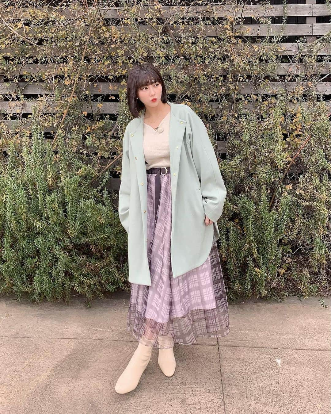 田中美久さんのインスタグラム写真 - (田中美久Instagram)「朝からロケ楽しんでま〜す✌︎  #名古屋　#私服　#ボブ　#ロケ #JILLSTUART #ジルスチュアート　#ファヴォリ  #favori  #コート　#かわいい　#Amy #エイミー」2月7日 14時35分 - mikumonmon_48